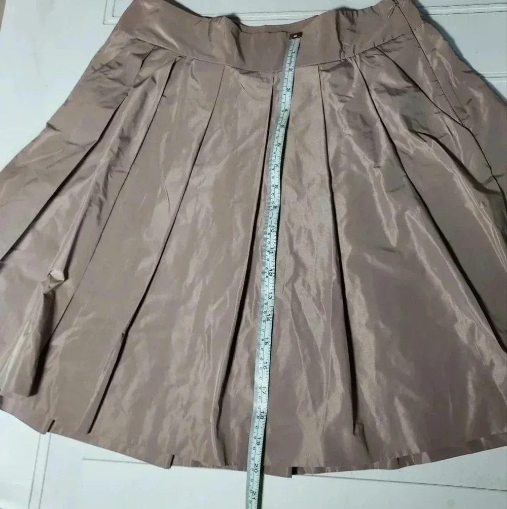 Ann Taylor Pleated Skirt Size 6 Beige
